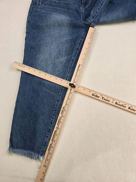 Liverpool Non-Skinny Skinny Liv Hi-Rise Jeans Size 12/31 Crop Raw Hem - Picture 4 of 5